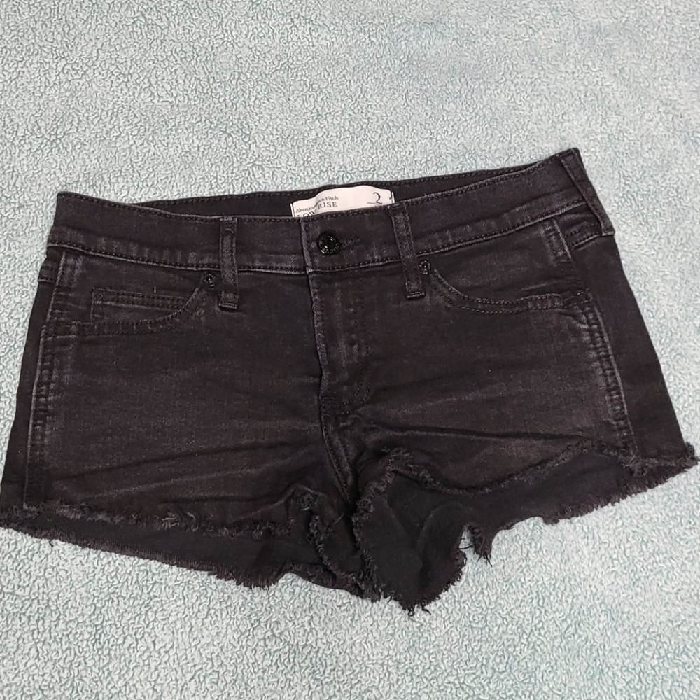 Abercrombie & Fitch Black Denim Cutoff Shorts